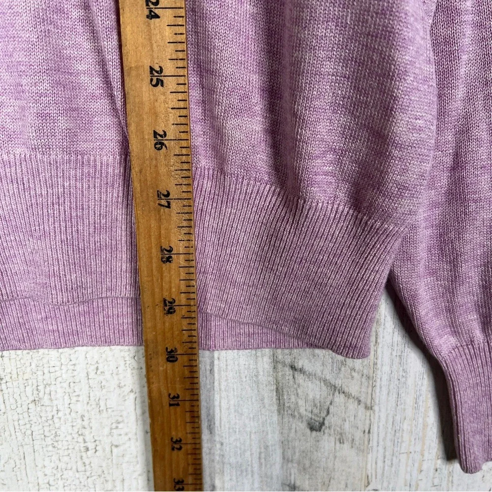 Peter Millar Mens XL Sweater Silk Wool Purple 1/4 Zip‎ Preppy Pullover